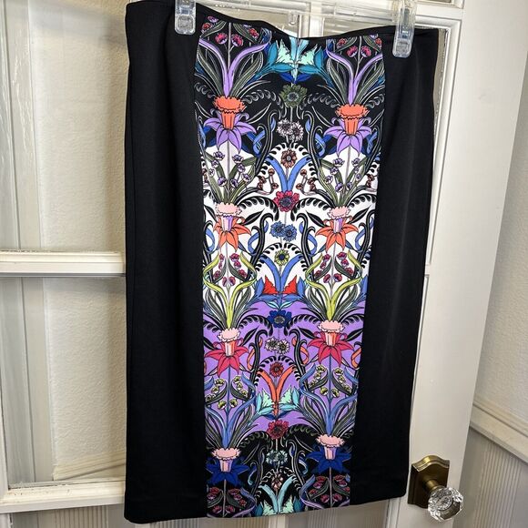 Nicole by Nicole Miller Multicolored Floral Print Pencil Skirt Womens Medium - Picture 1 of 13